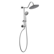 Moen Annex Shower System with 2.5 GPM Rain Shower Head, Slide Bar, Shower Arm, and Hand Shower Chrome