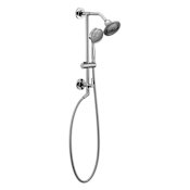 Moen Annex Shower System with 1.75 GPM Single Function Watersense Shower Head, Slide Bar, and Hand Shower Chrome