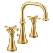 Moen Colinet 1.2 GPM Widespread Bathroom Faucet with Pop-Up Drain Assembly Brushed Gold