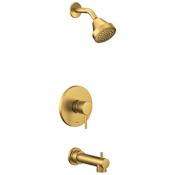 Moen Align Tub and Shower Trim Package with 1.75 GPM Single Function Shower Head Brushed Gold