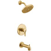 Moen Cia Tub and Shower Trim Package with 1.75 GPM Single Function Shower Head Brushed Gold