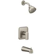 Moen Rizon Tub and Shower Trim Package with 1.75 GPM Single Function Shower Head Brushed Nickel
