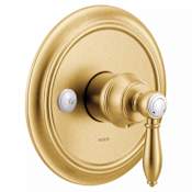 Moen Weymouth 1 Function Pressure Balanced Valve Trim Only with Single Lever Handle Brushed Gold