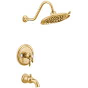 Moen Weymouth M-CORE 4-Series Tub and Shower Trim Package with 1.75 GPM Multi Function Shower Head Brushed Gold