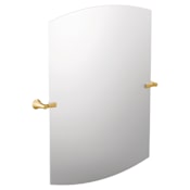 Moen Flara 30-1/2" W x 37-3/4" H Transitional Oval Frameless Bathroom Wall Mirror Brushed Gold