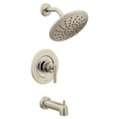 Moen Gibson Tub and Shower Trim Package with 1.75 GPM Single Function Shower Head Brushed Nickel