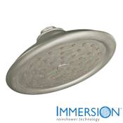 Moen 2.5 GPM Single Function Rain Shower Head with Immersion Technology Brushed Nickel