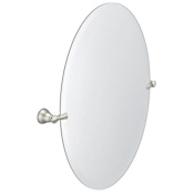 Moen 23" W x 26" H Oval Accent Wall Mirror Brushed Nickel