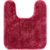 Mohawk Home Big One Bath 1-3/4' x 2' Shag Polyester Solid Indoor Specialty Bathroom Rug Berry