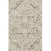 Mohawk Home Cleo Helios 6' x 9' Polypropylene Floral and Vintage Indoor Rectangular Area Rug Helios Cream