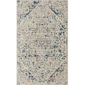 Mohawk Home Cleo Helios 3' x 5' Polypropylene Floral and Vintage Indoor Rectangular Area Rug Helios Blue