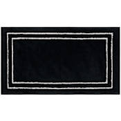 Mohawk Home Knitted Bath 1-1/2' x 2' Polyester Border Indoor Rectangular Bathroom Rug Black / White