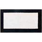 Mohawk Home Knitted Bath 1-3/4' x 2-3/4' Polyester Border Indoor Rectangular Bathroom Rug Black / White