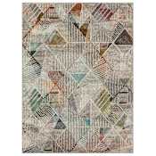 Mohawk Home Whimsy 5-1/4' x 8' Polypropylene Geometric and Striped Indoor Rectangular Area Rug Cantu Multi