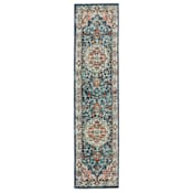 Mohawk Home Whimsy Dellen 2' x 8' Polypropylene Vintage Indoor Rectangular Area Rug Dellen Blue