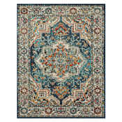 Mohawk Home Whimsy Dellen 7-3/4' x 10' Polypropylene Vintage Indoor Rectangular Area Rug Dellen Blue