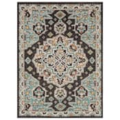 Mohawk Home Whimsy Laughton 6' x 9' Polypropylene Vintage Indoor Rectangular Area Rug Laughton Black