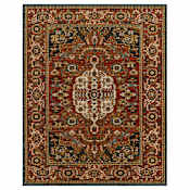 Mohawk Home Heirloom Bilpass 5' x 8' Polyester Traditional Indoor Rectangular Area Rug Bilpass Red