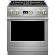 Monogram 30 Inch Wide 5.3 Cu. Ft. Dual Fuel Professional Range with 4 Burners Stainless Steel