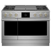 Monogram 48 Inch Wide 8.25 Cu. Ft. Dual Fuel Professional Range with 4 Burners, Griddle and Grill Stainless Steel