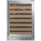 Monogram 24 Inch Wide 57 Bottle Capacity Built-In or Free Standing Wine Cooler Stainless Steel