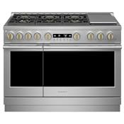 Monogram 48 Inch Wide 8.9 Cu. Ft. Natural Gas Professional Range with 6 Burners and Griddle Stainless Steel