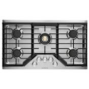 Monogram 36 Inch Wide 5 Burner Natural Gas Cooktop Stainless Steel