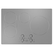 Monogram 30 Inch Wide 4 Burner Induction Cooktop with Glide Touch Controls and Built-In WiFi Silver