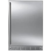 Monogram 24 Inch Wide Right Handing Compact Refrigerator with Built-In Ice Maker Stainless Steel