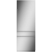 Monogram 30 Inch Wide 14.5 Cu. Ft. Energy Star Certified Bottom Freezer Refrigerator for Single / Dual Installation with Convertible Lower Drawer and Ice Maker Panel Ready