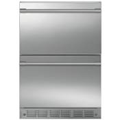 Monogram 24 Inch Wide 5 Cu. Ft. Double Drawer Refrigerator Stainless Steel