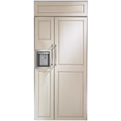 Monogram 36 Inch Wide 20.2 Cu. Ft. Side By Side Refrigerator with External Dispenser - Panel Ready Custom Panel