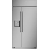 Monogram 42 Inch Wide 24.4 Cu. Ft. Side By Side Refrigerator with External Dispenser Stainless Steel