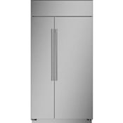 Monogram 42 Inch Wide 25.2 Cu. Ft. Side By Side Refrigerator Stainless Steel