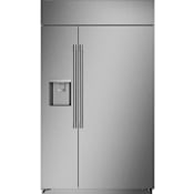 Monogram 48 Inch Wide 28.6 Cu. Ft. Side By Side Refrigerator with External Dispenser Stainless Steel