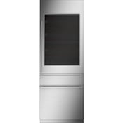 Monogram 30 Inch Wide 106 Bottle Capacity Wine Cooler with Lower Convertible Drawer and Electronic Icemaker Panel Ready