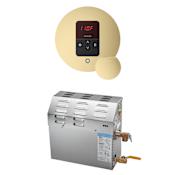 Mr Steam MS 6 kW (6000 W) Steam Shower Generator Package with Round iTempo Control Satin Brass