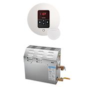 Mr Steam MS 9 kW (9000 W) Steam Shower Generator Package with Round iTempo Control White