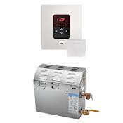 Mr Steam MS 12 kW (12000 W) Steam Shower Generator Package with Square iTempo Control White