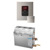 Mr Steam MS Super iTempo Square 15 kW (15000 W) Steam Shower Generator Package with Square iTempo Control Brushed Nickel
