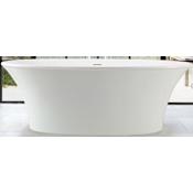 MTI Baths Acquabella 66" Free Standing Composite Soaking Tub with Center Drain and Overflow White