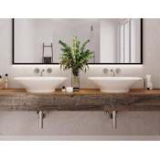 MTI Baths Acquabella 24" Oval Stone Composite Vessel Contemporary Bathroom Sink Matte White