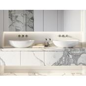 MTI Baths Acquabella 23-1/2" Stone Composite Vessel Bathroom Sink Matte White