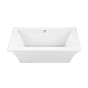 MTI Baths Madelyn 3 66" Freestanding Acrylic Air Massage Elite Tub with Base, Center Drain and Overflow White
