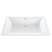 MTI Baths Andrea 22 66" Undermount DoloMatte Elite Air Tub with Center Drain Matte White