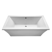 MTI Baths Andrea 24 66" Freestanding Acrylic Air Massage Elite Tub with Center Drain and Overflow White