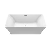 MTI Baths Westbrook 66" Freestanding Acrylic Air Massage Elite Tub with Center Drain and Overflow White