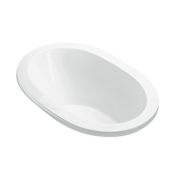 MTI Baths Adena 1 60" Undermount Acrylic Air Elite Tub with Center Drain and Overflow White