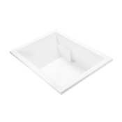 MTI Baths Andrea 9 Designer 67" Drop In Acrylic Air Massage Elite / Ultra Whirlpool Tub with Reversible Drain Placement and Overflow White