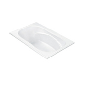MTI Baths Kalia 3 60" Undermount DoloMatte Elite Ultra Air Whirlpool Tub with Center Drain Matte White